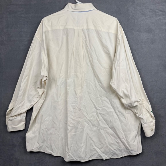 Vintage Tommy Hilfiger Mens Cream Button Down Dress Shirt 17.5 33 Tailored Fit - Picture 7 of 8